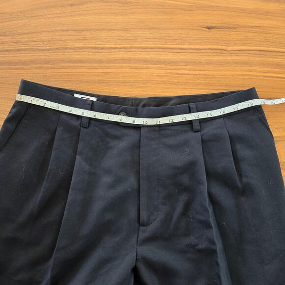 Cutter & Buck Mens Dress Pants Minimalist Preppy Office 36 x31 Black Pleated - Picture 6 of 12